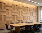 3D Polyester acoustic panel sound absorbing wall panels for office space - 图片 3