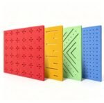 Decorative perforated polyester fiber panel sound absorbing wall panels for office