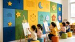 Decorative perforated polyester fiber panel sound absorbing wall panels for office - 图片 4