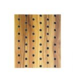 Wood Panel With Holes Elevates Hall Decor