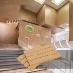 Elevate Space with Seamless Grooved Wood Paneling - 图片 2