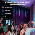 RGB+IC Led Recessed Lighting Kit Wall Panel Lights, 6PCS Smart Color Chasing Wood Slat LED Lights with Alexa & WiFi APP Control, DIY RGB Strip Lighting for Acoustic Panels, Game Room - 图片 4